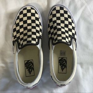 Vans Slip-on Checkerboard Sneakers Size 7